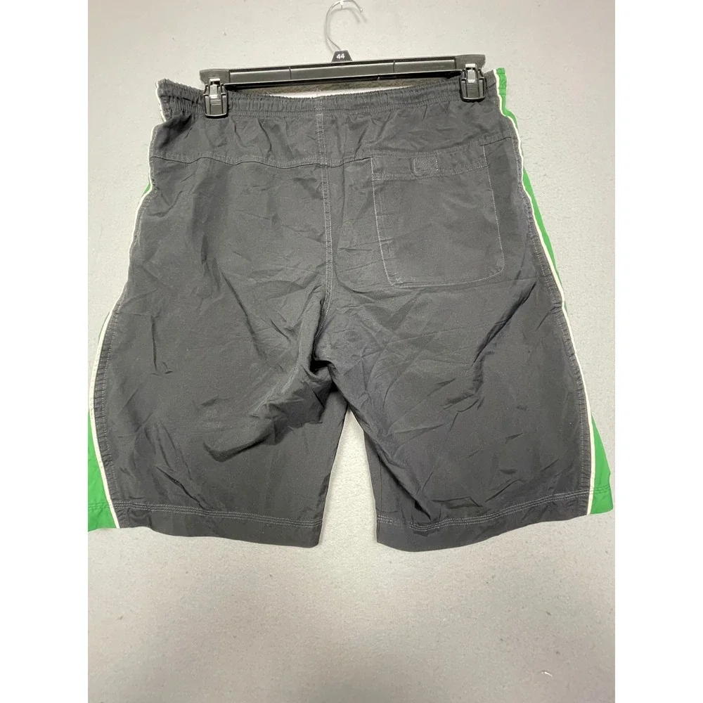 Nike Athletic Shorts Nylon Black Green Size Medium Mens